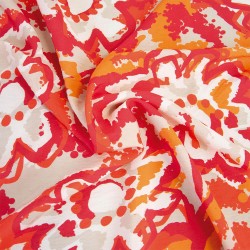 Tessuto Rayon Voile Print -...