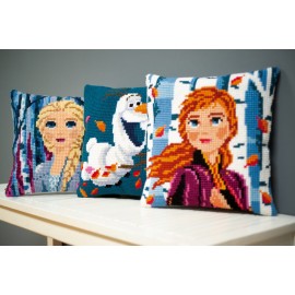 Kit Cojin Punto de Cruz - Disney - Frozen 2 - Olaf - Vervaco